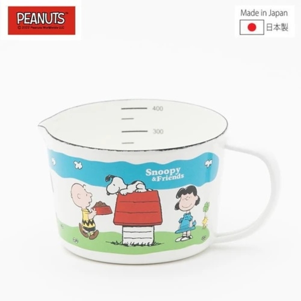 日本製 Plune 史努比 琺瑯杯 琺瑯 量杯 琺瑯量杯 snoopy 刻度杯 杯子 杯 琺瑯餐具 日本進口 日本直送 product thumbnail 3