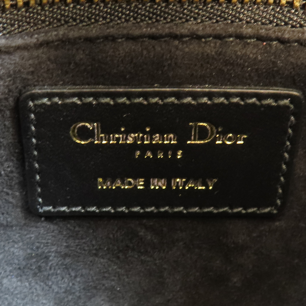【二手名牌BRAND OFF】DIOR 迪奧 黑色 羊皮 藤格紋 Lady Dior 兩用包 product thumbnail 6