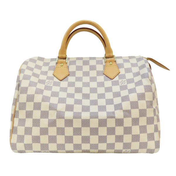 LOUIS VUITTON LV 路易威登 白色 棋盤格 PVC塗層帆布 Speedy 30 手提包 N41533 【二手名牌BRAND OFF】 product thumbnail 2