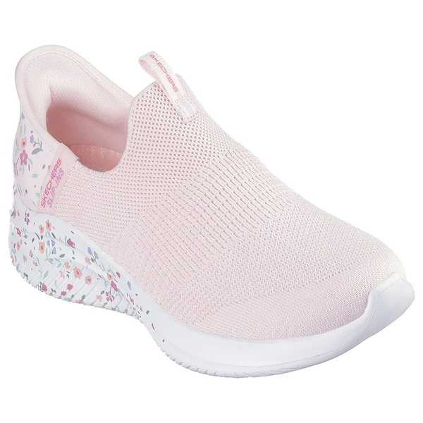 Skechers Ultra Flex 3.0 女 健走鞋 休閒 步行 瞬穿科技 粉紅色 小花 150179LPMT