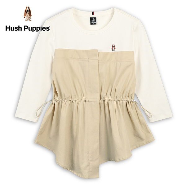 Hush Puppies 上衣 女裝不規則下擺假兩件上衣