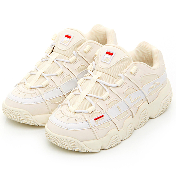 現貨】FILA BARRICADE XT 97 女鞋老爹鞋休閒厚底增高皮革米色【運動