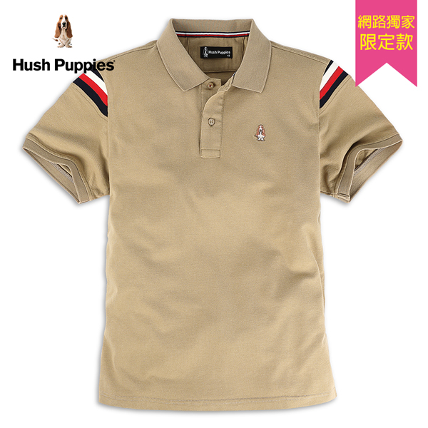 Hush Puppies POLO衫 男裝經典袖配色織帶短袖POLO衫