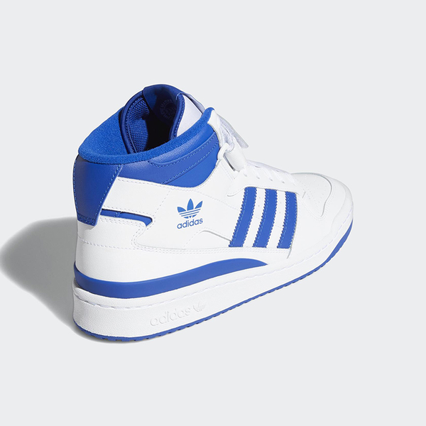 ADIDAS FORUM 男鞋 休閒 中筒 魔鬼氈 復古 經典 皮革 白 藍【運動世界】FY4976 product thumbnail 4