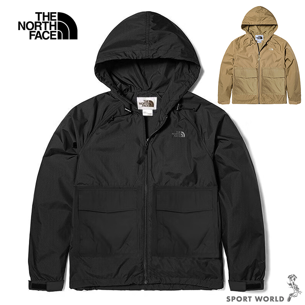 The North Face 北面 男裝 女裝 連帽外套 防風 防潑水 黑/卡其【運動世界】NF0A81SBJK3/NF0A81SBLK5