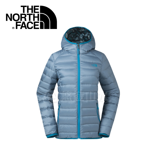 【The North Face 女款 700fp雙面羽絨外套《藍》】35CMUBP/防潑水/可收納