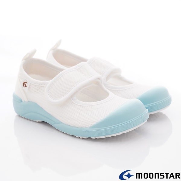 日本Moonstar機能童鞋 日製絆帶抗菌室內鞋 029藍(中小童段) product thumbnail 2