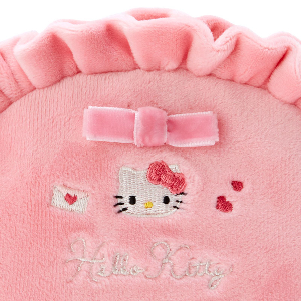 【震撼精品百貨】Hello Kitty 凱蒂貓~日本SANRIO三麗鷗可愛緞帶絨毛化妝包*26796 product thumbnail 4