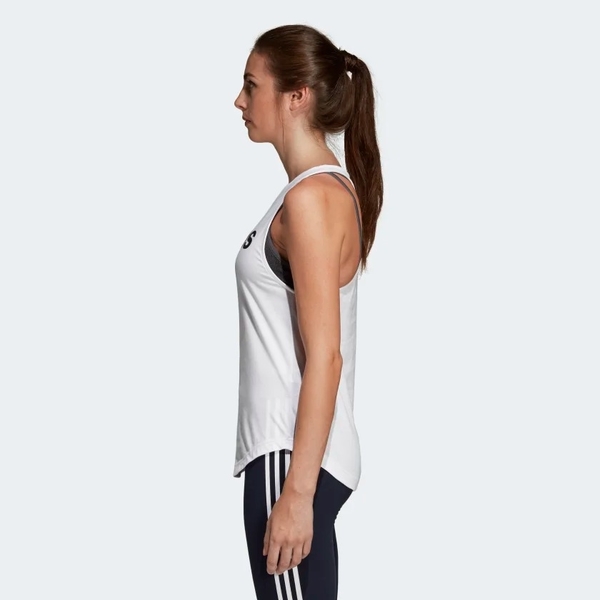 ADIDAS ESSENTIALS LINEAR SLIM TANK 女裝 背心 訓練 健身 棉質 白【運動世界】DP2360 product thumbnail 3