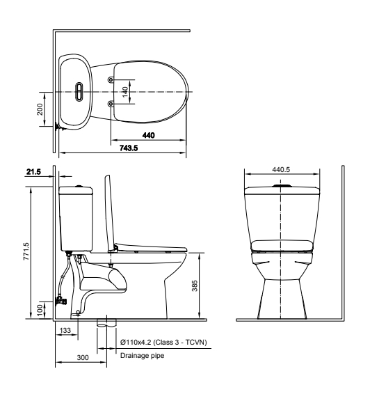 【麗室衛浴】日本INAX 雙體馬桶 易潔抗污釉面 C-306VAN-TW/BW1