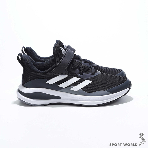 Adidas FORTARUN 中童 大童 慢跑 休閒 魔鬼氈 透氣 黑【運動世界】GZ1824