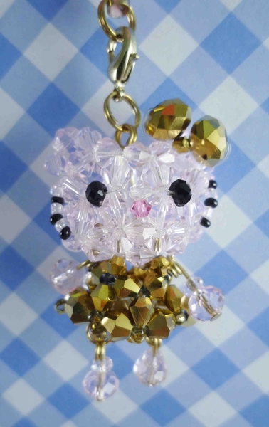 【震撼精品百貨】Hello Kitty 凱蒂貓~KITTY串珠手機吊飾-粉S