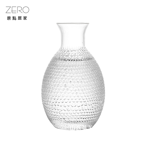 日式錘紋玻璃酒壺 日式清酒壺 創意造型 玻璃酒壺