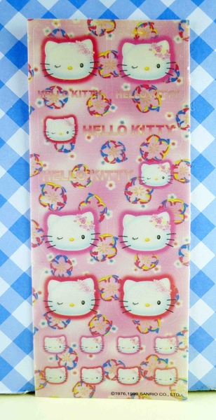 【震撼精品百貨】Hello Kitty 凱蒂貓~KITTY貼紙-粉櫻花(眨眼)