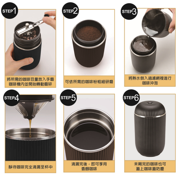 【東元TECO】研磨咖啡隨行杯 黑色 XYFYF8319 product thumbnail 5