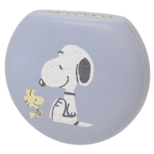 小禮堂 Snoopy 史努比 圓形收納盒 (藍朋友款)