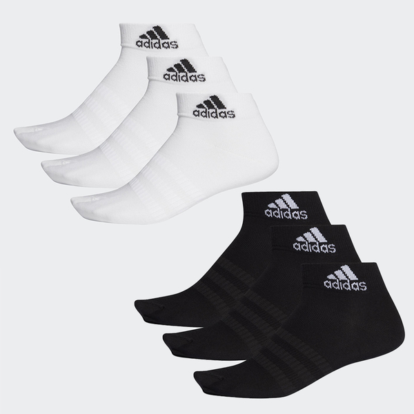 Adidas 襪子 短襪 腳踝襪 薄款 2組(3入組) 白/黑【運動世界】DZ9435/DZ9436 product thumbnail 2