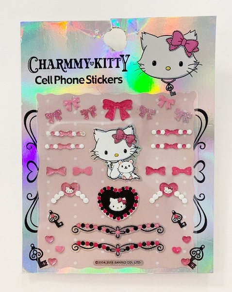 【震撼精品百貨】寵物貓_Charmmy Kitty~三麗鷗 寵物貓手機螢幕貼紙-小黑愛心#35921