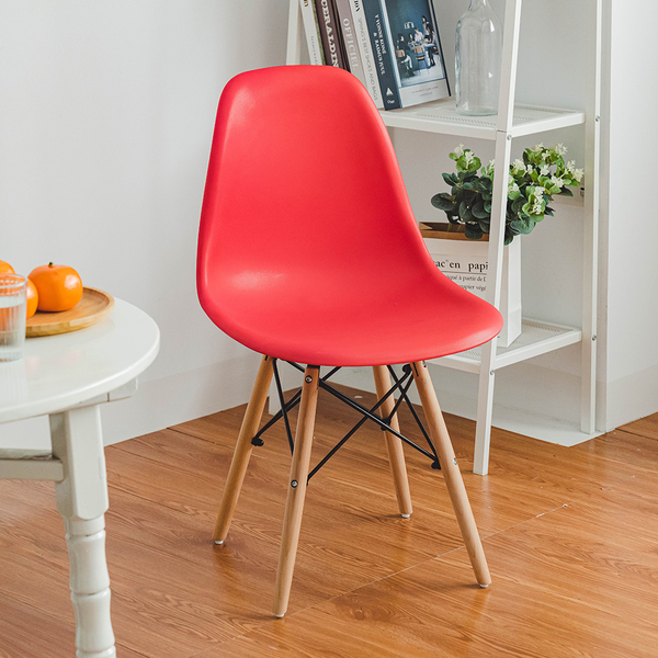 樂嫚妮 北歐復刻餐椅子 咖啡椅 休閒椅 辦公椅-紅