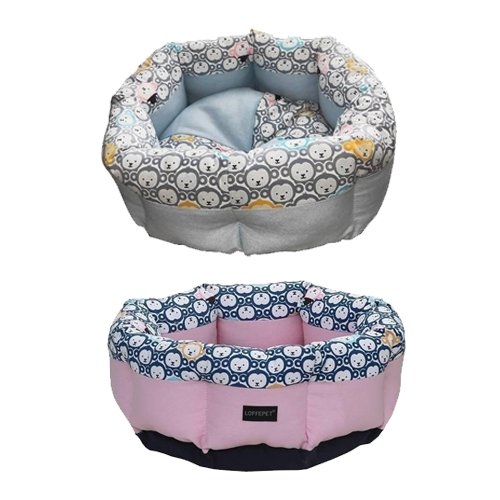 『寵喵樂旗艦店』日本IRIS 寵物圓窩LFB-M 藍/粉 兩色可選 睡床/睡窩 M號 犬貓適用 product thumbnail 2