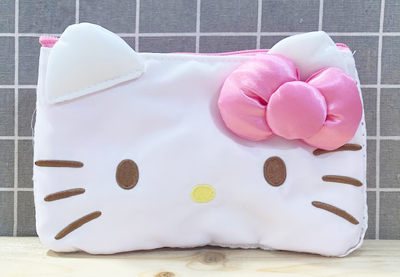 【震撼精品百貨】Hello Kitty 凱蒂貓~Hello Kitty日本SANRIO三麗鷗KITTY化妝包/筆袋-蝴蝶結大臉*45341