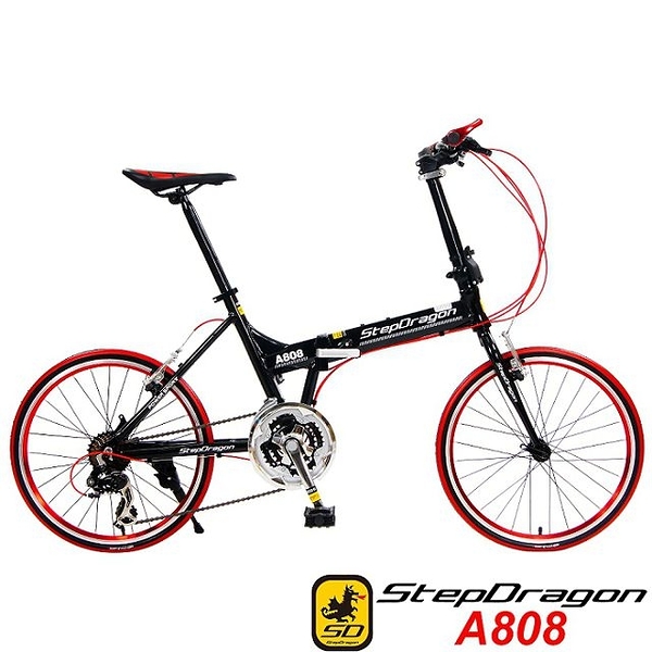 【StepDragon】 A808 20吋451 日本 Shimano24速指撥式定位變速 鋁合金折疊車