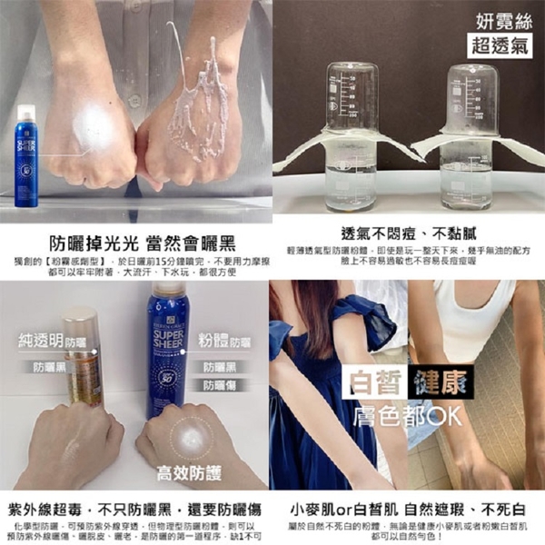 妍霓絲SPF50清爽沁涼防曬噴霧180mlX2入(贈玫瑰噴霧50mlX1) product thumbnail 3