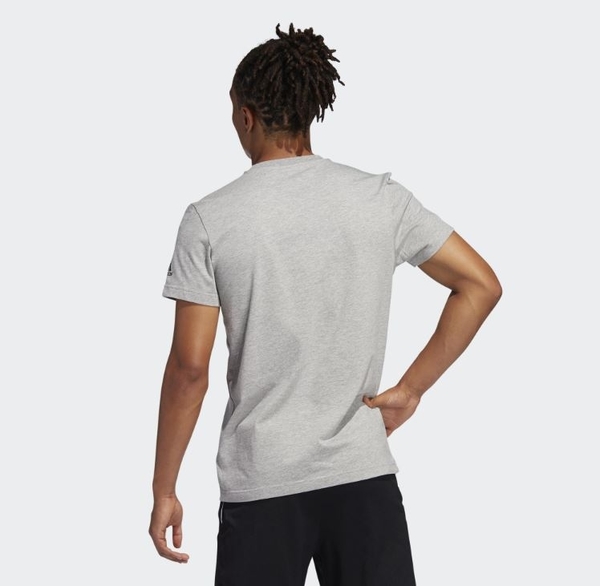 Adidas 男款灰色專業運動籃球短袖上衣-NO.FM4970 product thumbnail 5