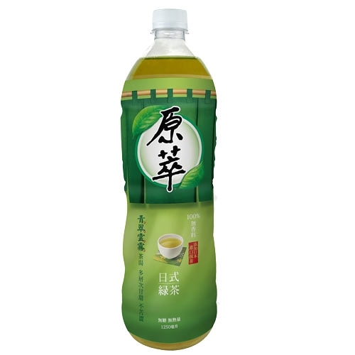 原萃 日式綠茶 無糖 1250ml【康鄰超市】