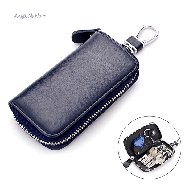真皮鑰匙包-多功能牛皮汽車遙控器鑰匙零錢包 AngelNaNa (SMA0317)