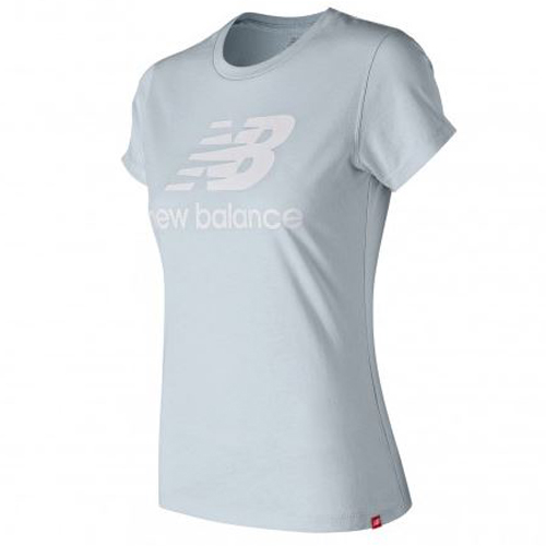 New Balance 女裝 短袖 休閒 經典 LOGO 棉質 藍【運動世界】AWT91546PSY