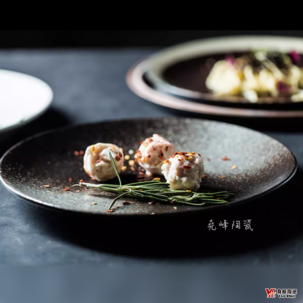 【堯峰陶瓷】日式雲海天目系列10吋淺式盤(單入) 圓盤|早餐盤|西盤餐|蛋糕盤|套組餐具系列