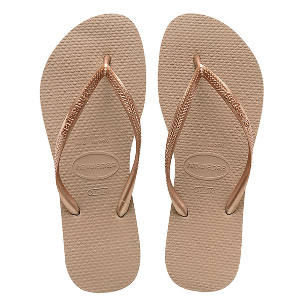 HAVAIANAS 哈瓦仕 人字拖 卡其 粉金 基本款 拖鞋 女 40000303581W