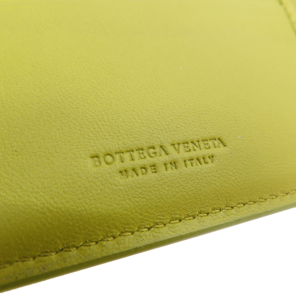 【二手名牌BRAND OFF】BOTTEGA VENETA BV 寶緹嘉 黑綠色 皮革 短夾 product thumbnail 7