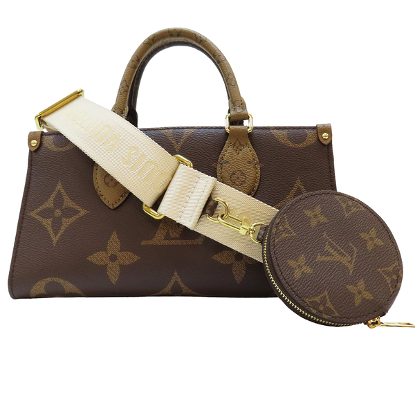 【二手名牌BRAND OFF】LOUIS VUITTON 路易威登 OnTheGo East West Reverse 帆布飾邊 两用包 M46653