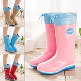 雨鞋女士春秋時尚純色中筒高筒防滑水靴成人防水鞋加絨可拆卸雨靴 創意新品