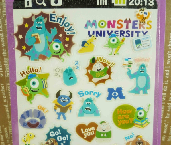 【震撼精品百貨】Monsters University_怪獸大學~貼紙-透明 product thumbnail 3