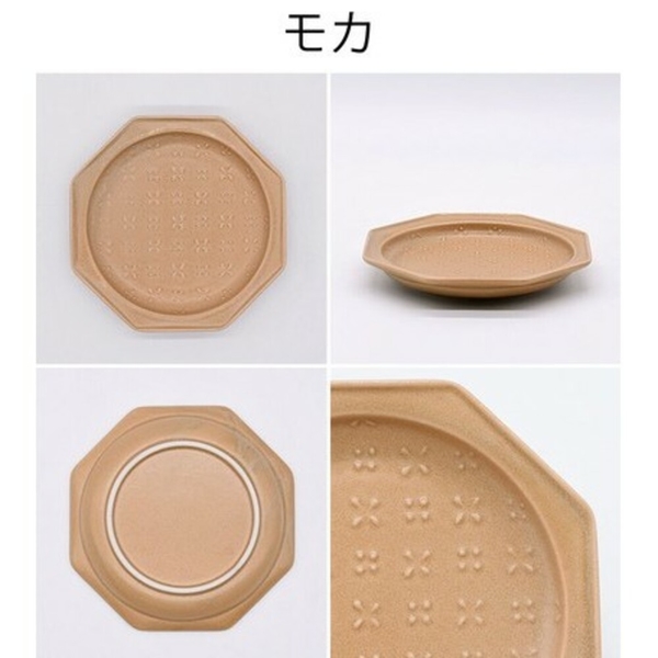 日本製美濃燒甜點盤 小花浮雕八角盤12.6cm ins風 餅乾盤 蛋糕盤 小碟子 廚房餐具 質感餐具 日本製 product thumbnail 4