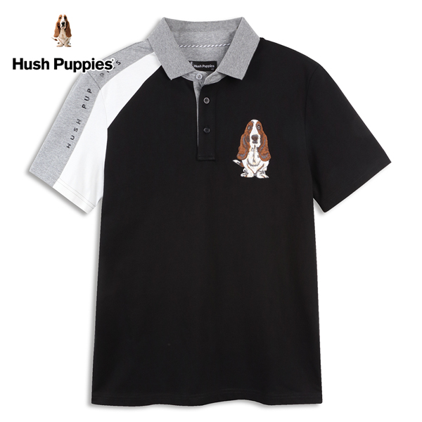 Hush Puppies POLO衫 男裝袖片剪接刺繡狗短袖POLO衫 product thumbnail 2