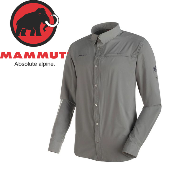 【 MAMMUT 瑞士 男款 Trovat Adv LS 襯衫《鈦金灰》】1030-02520/輕薄/吸濕排汗/長袖襯衫