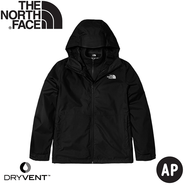 【The North Face 男 DV防水兩件式刷毛外套 AP《黑》】7WAH/防風外套/連帽外套/衝鋒衣/風雨衣