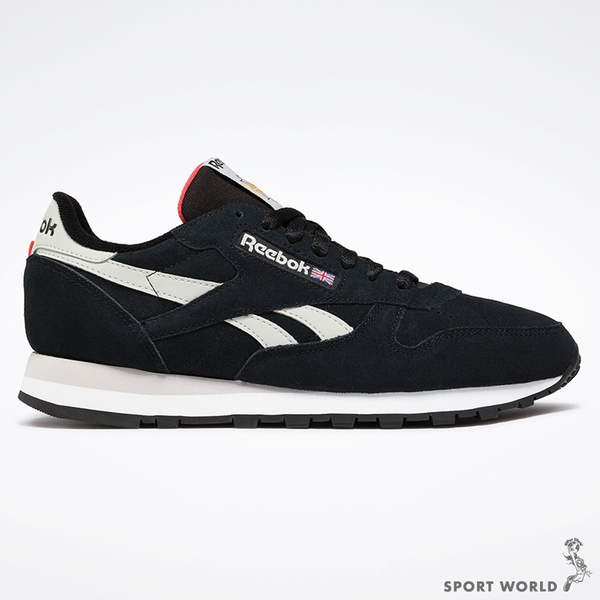 Reebok 男鞋 休閒鞋 麂皮 皮革 Classic Leather 黑【運動世界】100032774