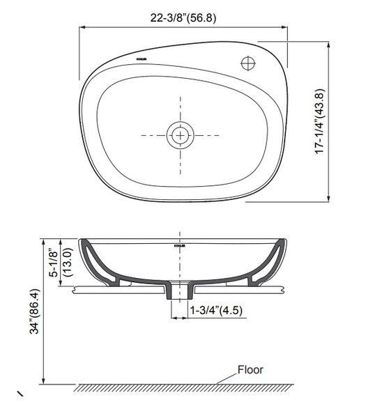 【麗室衛浴】美國KOHLER活動促銷 Kankara系列 單孔檯上盆 K-76600IN-0