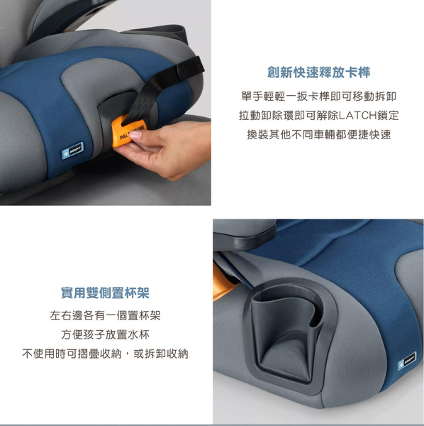 Chicco KidFit Adapt Plus ISOFIX 成長型汽座(智能恆溫版) -煤灰黑 /汽車安全座椅