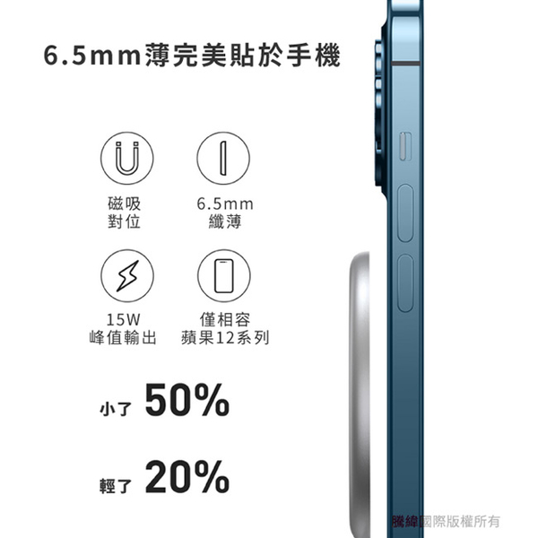 Baseus 倍思 MagSafe極簡Mini磁吸無線充電器15W快充(QI認證台灣版) for iPhone 12系列 product thumbnail 4