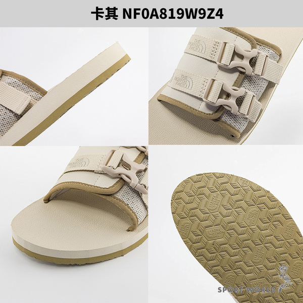 The North Face 北面 女鞋 拖鞋 雙織帶 卡扣 卡其/黑【運動世界】NF0A819W9Z4/NF0A819WIH7 product thumbnail 4