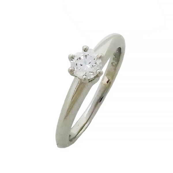 【二手名牌BRAND OFF】Tiffany & Co 蒂芬妮 Tiffany Setting 0.26CT 鑽石 PT950 鉑金戒指 product thumbnail 2