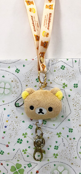 【震撼精品百貨】Rilakkuma San-X 拉拉熊懶懶熊~手機吊繩-絨毛大頭#59057