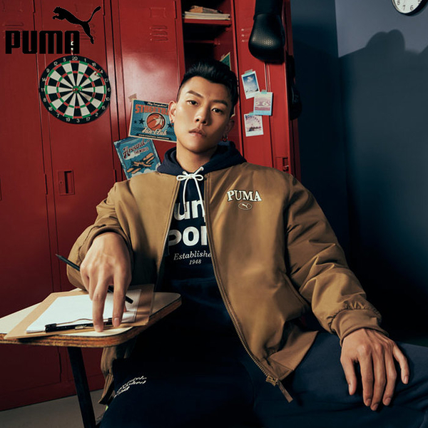 PUMA 外套 基本系列 SQUAD 卡其 經典LOGO 棒球外套 男 68000893