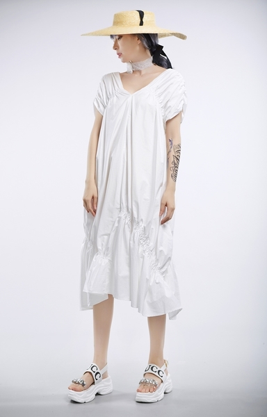 法式風格皺褶洋裝連身裙【13-16-81069-19】ibella 艾貝拉 product thumbnail 5